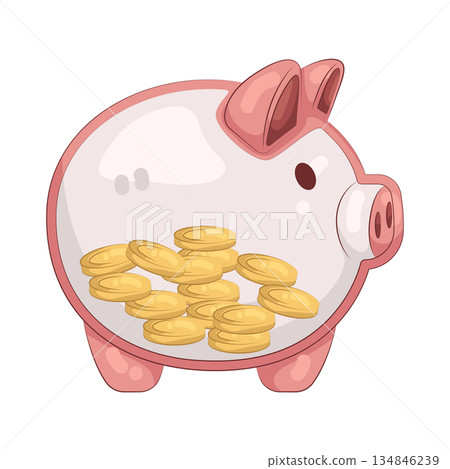 Illustration of piggy bank Illustration of piggy bank 134846239