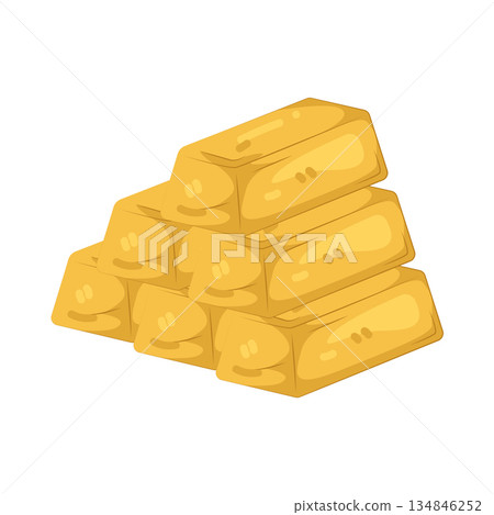 Illustration of gold bar Illustration of gold bar 134846252