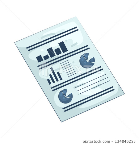 Illustration of financial report Illustration of financial report 134846253