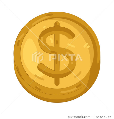 Illustration of coin Illustration of coin 134846256
