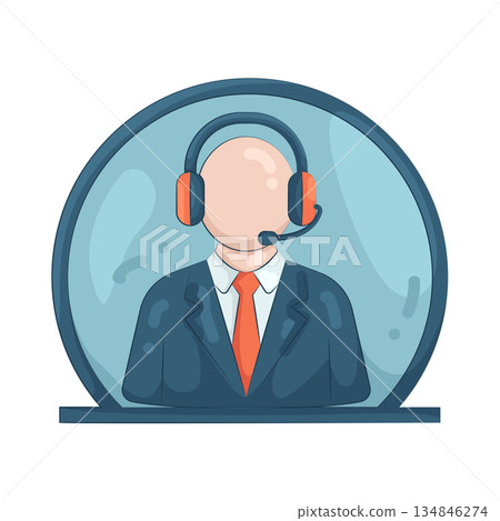 Illustration of customer service 134846274