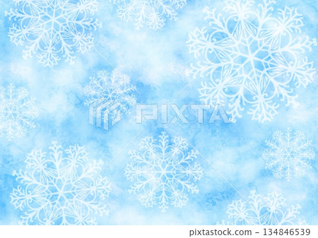 寒冷大氣中的雪花背景 寒冷大氣中的雪花背景 134846539