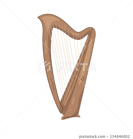 Illustration of harp 134846802