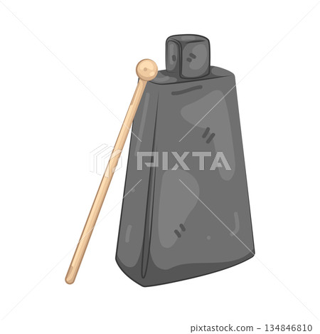 Illustration of cow bell 134846810