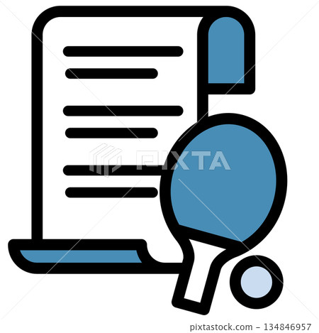 Illustration icon material: Table tennis sports file 296 Illustration icon material: Table tennis sports file 296 134846957