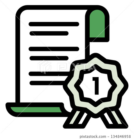 Illustration icon material: Medal mark document file 319 Illustration icon material: Medal mark document file 319 134846958