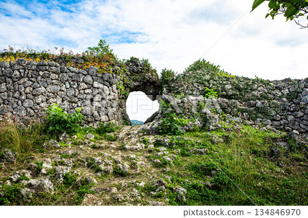 Scenery of Tamagusuku Castle ruins 134846970
