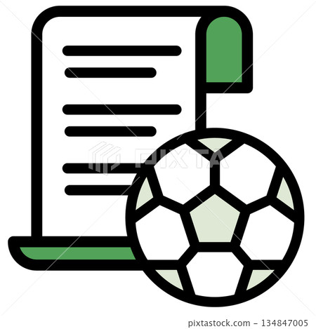 插圖圖示素材集：足球運動文件 294 134847005