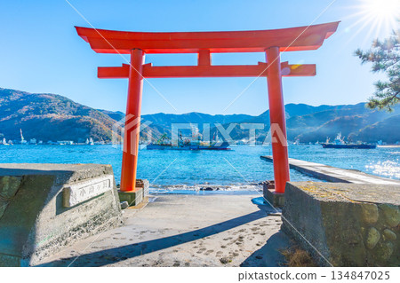 Morokuchi Shrine Torii, Suruga Bay and Mt.Fuji "Toda, Numazu City" 134847025