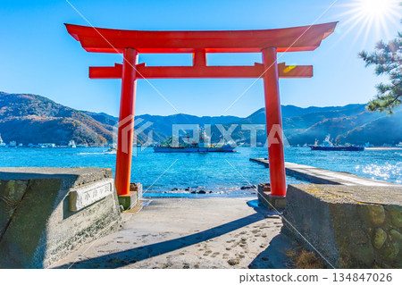 Morokuchi Shrine Torii, Suruga Bay and Mt.Fuji "Toda, Numazu City" 134847026