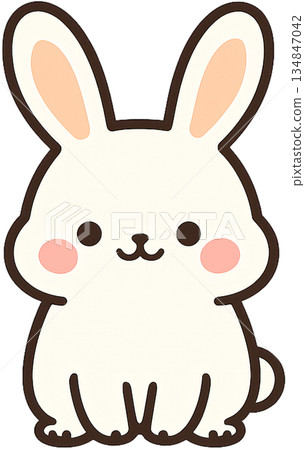 可愛又柔和的動物角色插畫 可愛又柔和的動物角色插畫 134847042