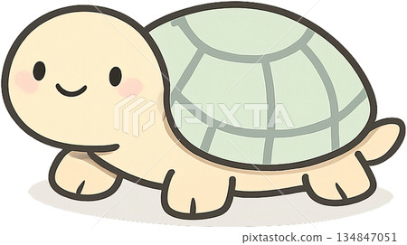 可愛又柔和的動物角色插畫 134847051