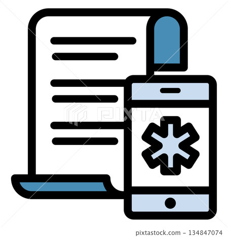 Illustration icon material set: Medical file 281 134847074