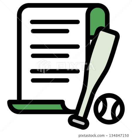 插圖圖示素材集:棒球運動檔案 300 插圖圖示素材集:棒球運動檔案 300 134847150