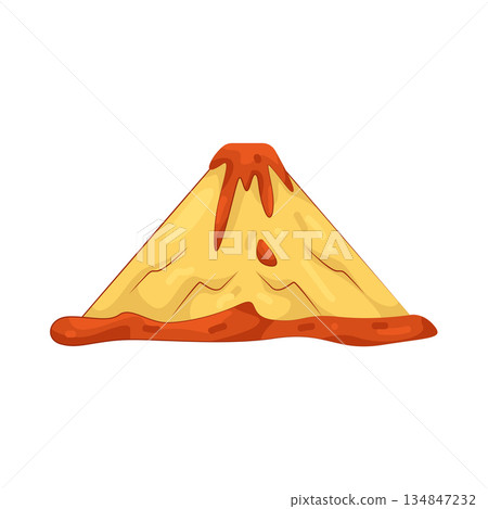 Illustration of volcano 134847232
