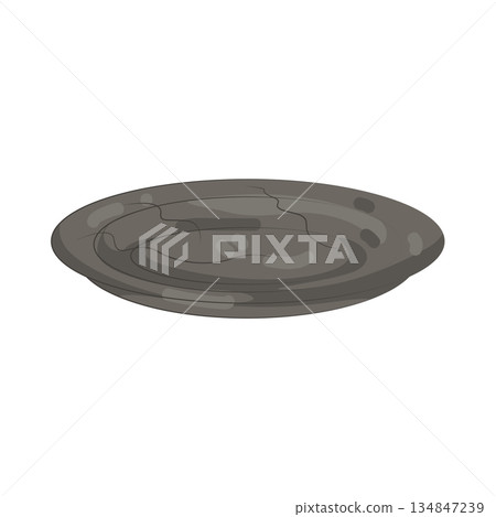 Illustration of empty plate 134847239