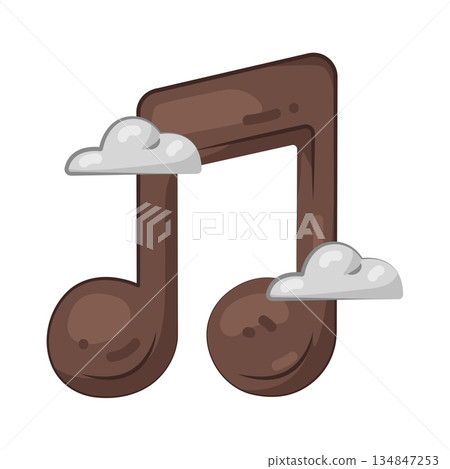 Illustration of music note 134847253