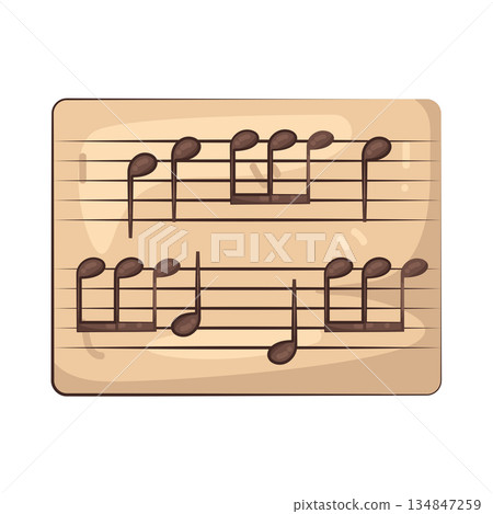 Illustration of musical notes 134847259