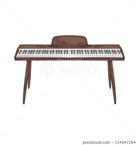 Illustration of piano 134847264