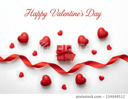 情人節禮物和心形設計 134849512