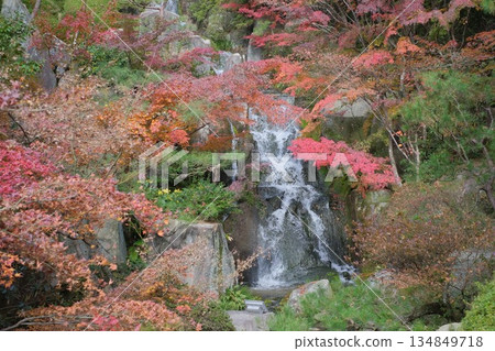 Three-tiered waterfall in Sankeien Three-tiered waterfall in Sankeien 134849718