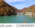 Kurobe Gorge in autumn colors - Shin-Yamabiko Bridge 134849849