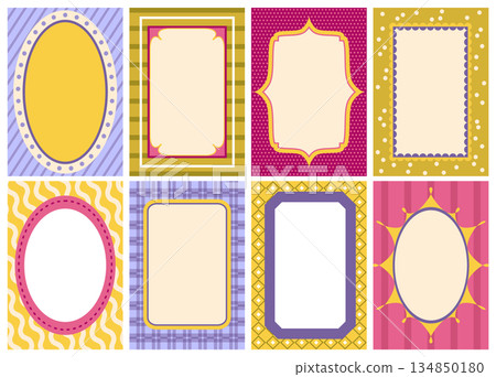 Frames with doodle borders for text in the style of hand drawn. Frame for text or banner for text. Vector illustration Frames with doodle borders for text in the style of hand drawn. Frame for text or banner for text. Vector illustration 134850180