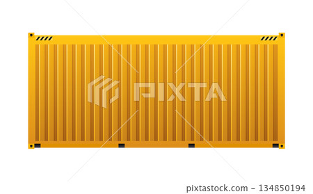 Logistic cargo container. Shipping, transportation and delivery concept. Realistic template isolated on white background 134850194