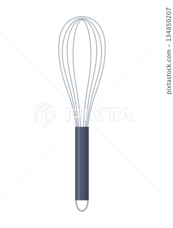 Stainless wire kitchen whisk, Ergonomic handle with durable metal wires for baking, Premium stainless steel whisk designed for mixing eggs and creamy sauces efficiently 134850207