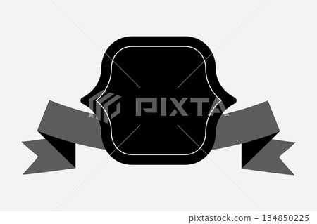 Badge Design featuring a sophisticated Ribbon to symbolize accomplishment Badge Design featuring a sophisticated Ribbon to symbolize accomplishment 134850225