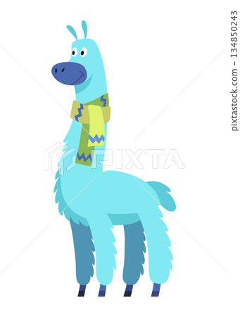 Cute cartoon animal. Funny kids, wall decorate. Children room wall sticker as interior decor 134850243