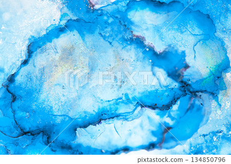 可愛的水彩背景 134850796