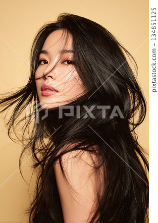 A clean-cut female portrait for beauty clinics and skin care advertisements A clean-cut female portrait for beauty clinics and skin care advertisements 134851125