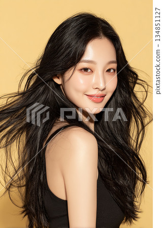 韓式美妝,光澤肌妝容,潮流韓式美妝風格 韓式美妝,光澤肌妝容,潮流韓式美妝風格 134851127