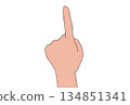 Hand with index finger 134851341