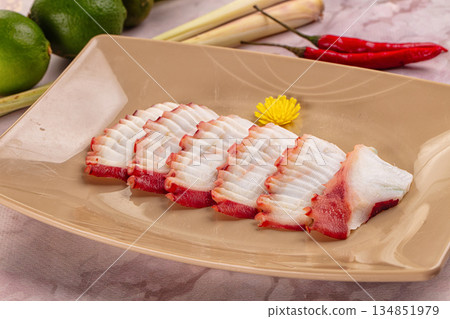 Gourmet Japanese raw octopus sashimi Gourmet Japanese raw octopus sashimi 134851979