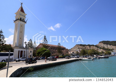 歐洲港口城市景觀，希臘扎金索斯 134852043