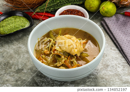 Chinese wonton soup with dumplings Chinese wonton soup with dumplings 134852197