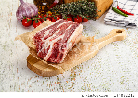 Raw beef ribs for cooking 134852212