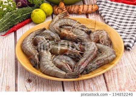 Raw fresh raw wild prawn Raw fresh raw wild prawn 134852240