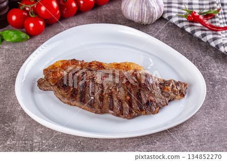 Grilled gourmet rib-eye beef steak 134852270