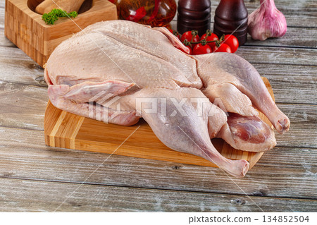 Fresh raw whole duck for cooking 134852504