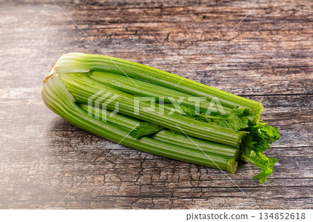 Vegan cuisine - green celery stem 134852618