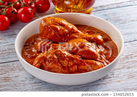 Indian cuisine - butter chicken masala 134852653