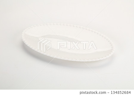 White ceramic empty plate dishware 134852684