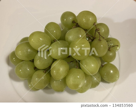 Fresh Shine Muscat grapes, known for their crisp texture and sweet, refreshing taste. Perfect for showcasing premium fruit, ideal for food photography, healthy eating concepts, and gourmet projects. Fresh Shine Muscat grapes, known for their crisp texture and sweet, refreshing taste. Perfect for showcasing premium fruit, ideal for food photography, healthy eating concepts, and gourmet projects. 134853560