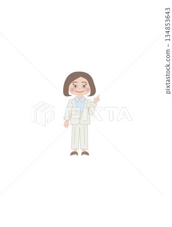 Pointing suit woman Pointing suit woman 134853643