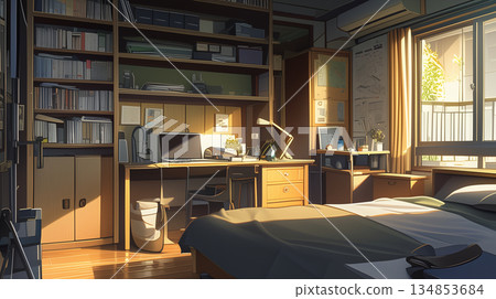 Retro Bedroom 134853684