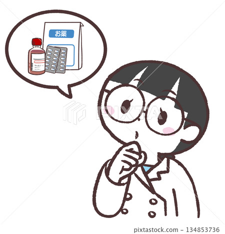 圖:一位身穿白大褂的女性正在思考醫學問題。 圖:一位身穿白大褂的女性正在思考醫學問題。 134853736