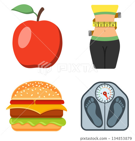 Healthy Lifestyle and Obesity Concept Healthy Lifestyle and Obesity Concept 134853879